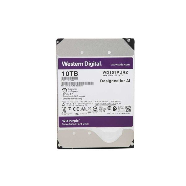 هارد دیسک اینترنال وسترن دیجیتال بنفش ظرفیت 10 ترابایت