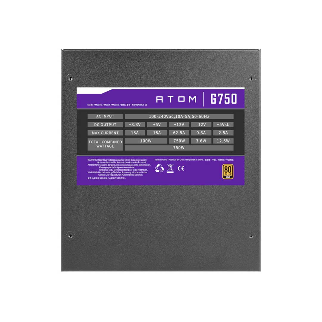 پاور انتک Atom G750 گلد فول ماژولار - 750 وات