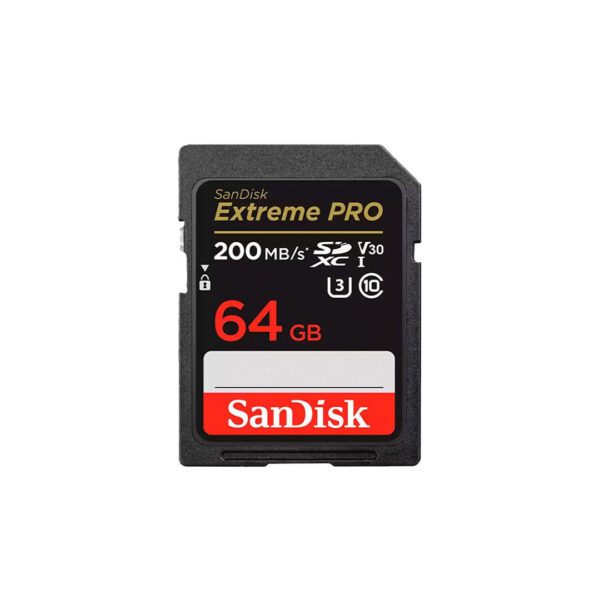 کارت حافظه سن دیسک SDXC Extreme PRO U3 200M ظرفیت 64 گیگابایت